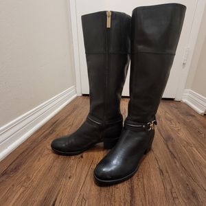 👢 Bandolino Black Riding Fashion Boot with Zipper